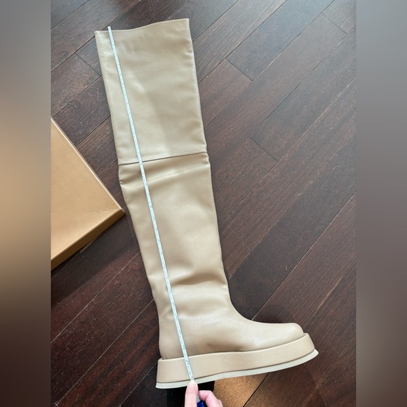 GIA COUTURE x RHW ROSIE Brown Leather Rosie 10 Thigh High Boots EUR 39 US 9 NWT - Picture 15 of 16